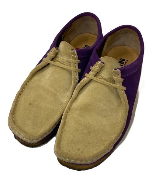 supreme Clarks ワラビー　パープル SUPREME × CLARKS Two-tone Wallabee boots Purple x Beige | eBay