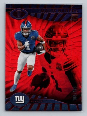 2024 Panini Illusions #66 Malik Nabers Ruby Trophy Collection RC Rookie /125