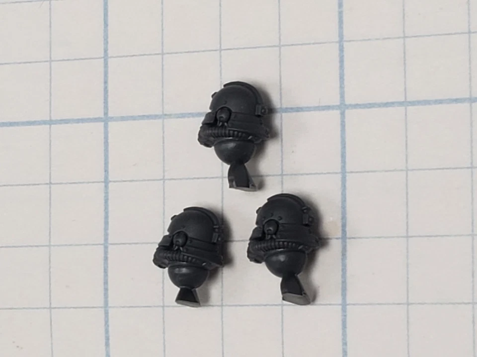 Lote 40k AdMech Skitarii ARMORY Bits Vanguard Ranger capacete biônico cabeça x3 AR02 - Imagem 2 de 4