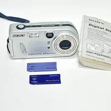 Sony Digital Camera Cybershot DSC-P72 3.2MP 2 Memory Sticks 16 & 128MB - TESTED