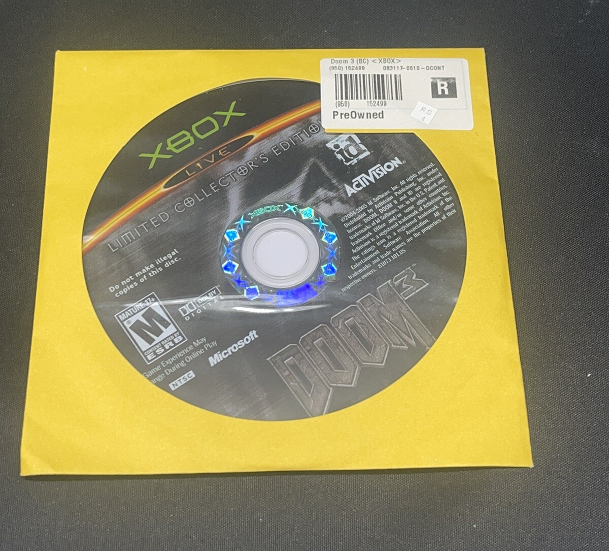 DOOM CD 特典3枚まとめてセット　非売品 Doom 3: Limited Collector's Edition Microsoft XboxDISC ONLY