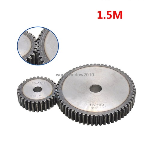 45# Ingranaggio a Spurone Acciaio 1.5M12T-60T Metal Mod 1.5 Pignone Ingranaggio 12-60 Denti Moter Gear - Foto 4 di 61
