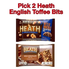 2 Heath English Toffee Bits Bags: Bits o' Brickle or Milk Chocolate