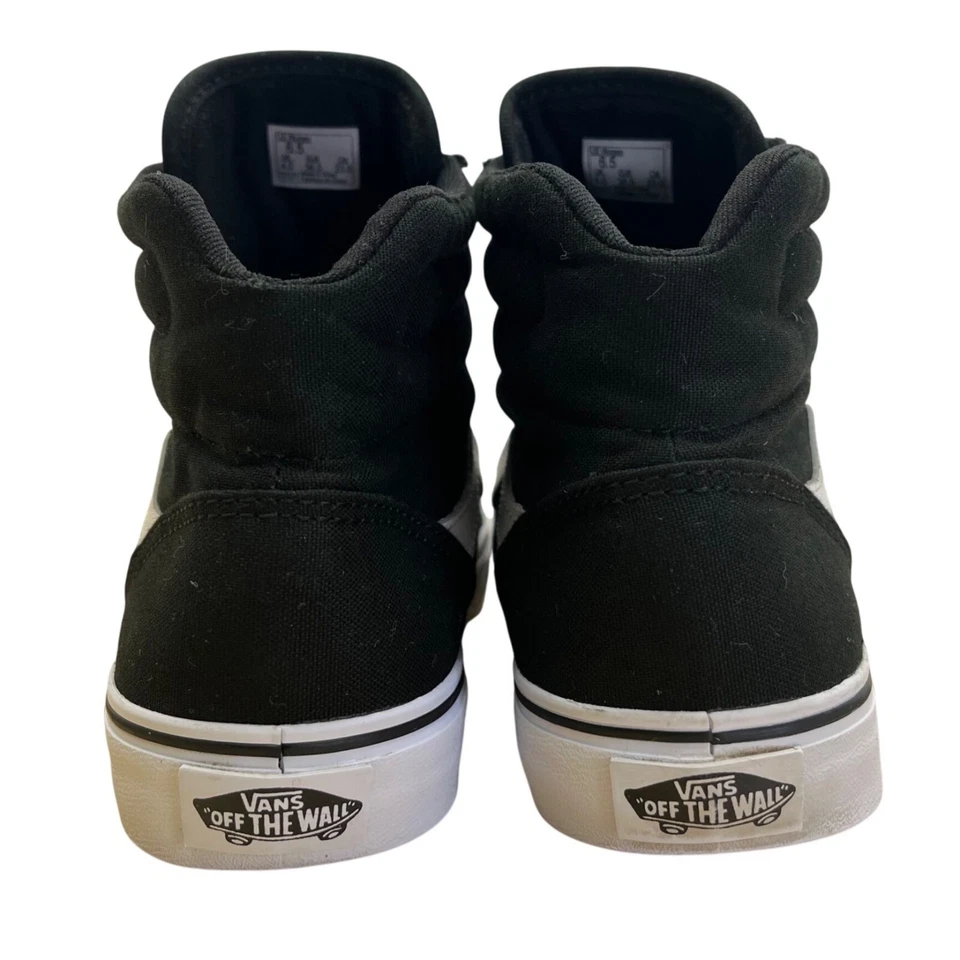 Zapatillas altas con cordones Vans Sk8-Hi para mujer de lona blancas y negras talla 6,5 Foto 4 de 4