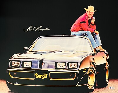 #ad Burt Reynolds Signed 16x20 Photo The Bandit Beckett Witness Sticker Only SILVER $198.89