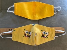 Homemade Fabric Reusable Face Mask Sponge Bob Squarepant Reversible Cotton M 12  