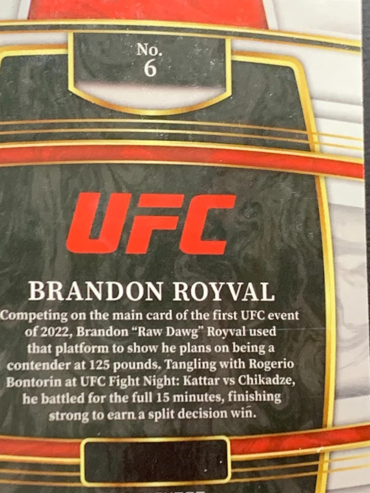 Brandon Royval 6 Blue Select UFC 2022 Panini - Image 3 of 3