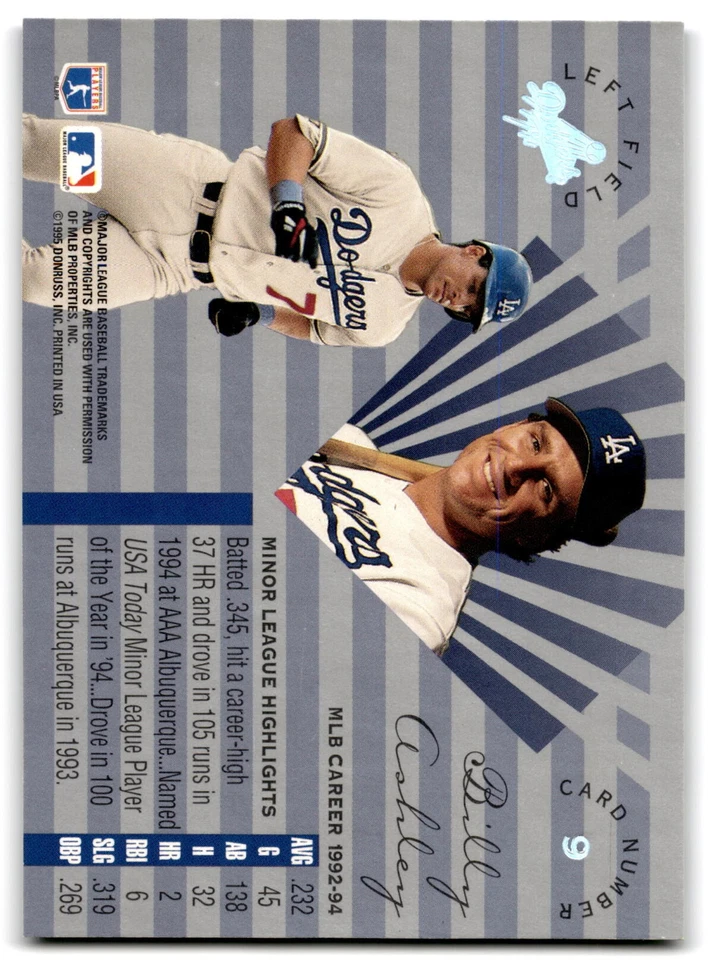 1995 LEAF LIMITED #9 BILLY ASHLEY DODGERS - Image 2 of 2