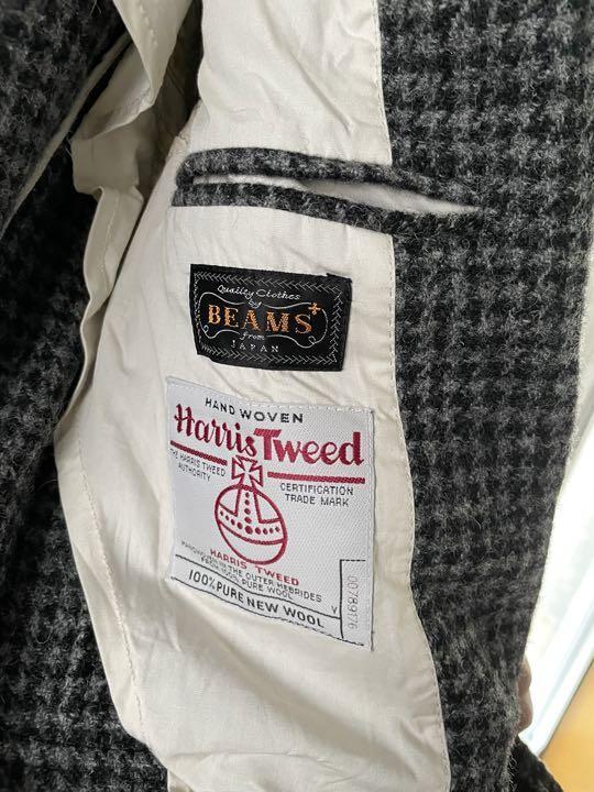 Beams Plus Harris Tweed Jacket Sports Coat Houndstooth Beams Plus Harris Tweed Jacket Sports Coat Houndstooth
