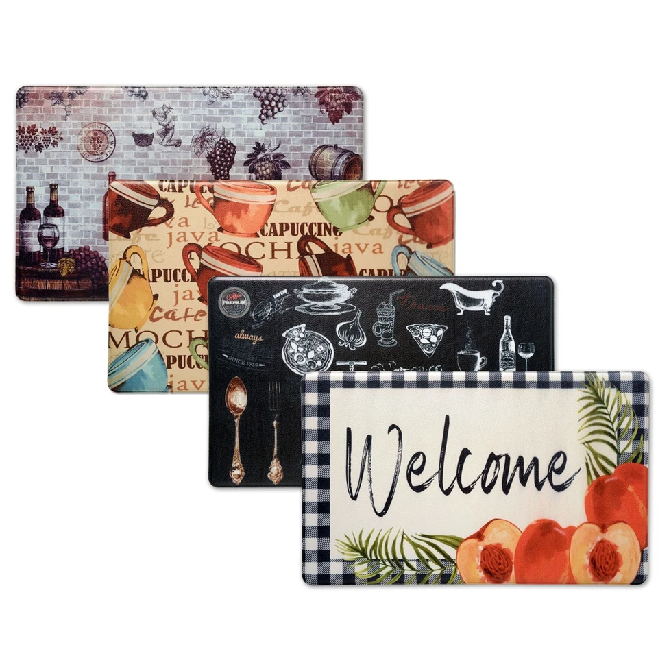 Bibb Home Anti Fatigue Foam Oversized Kitchen Mat - 20 x 36"