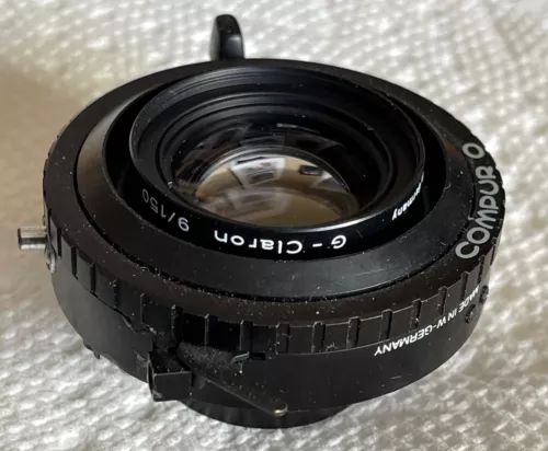 Schneider 150mm f9 G-Claron in Black Compur 0 Shutter