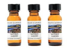 3 Natures Garden 1/2oz Premium Grade Scented Fragrance Oil Crazy Candles