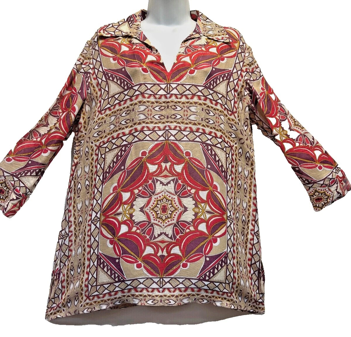 Talbots Feminino Seda Casual Blusa feminina para mulheres