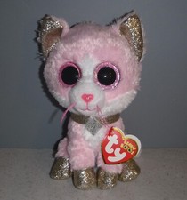 2021 TY Beanie Boos 6" FIONA THE CAT Pink Glitter Eyes W/Tag Ex Condition