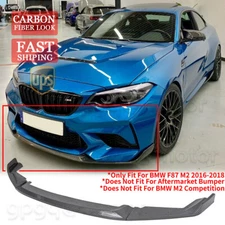 For BMW F87 M2 Base 2016-18 Carbon Fiber CS Style Front Lip Splitter Spoiler Kit
