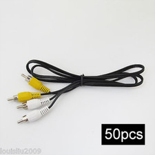 50pcs Twin RCA Phono Male cable 2 RCA Phono Male to Male Audio Cable 3.3ft/1M