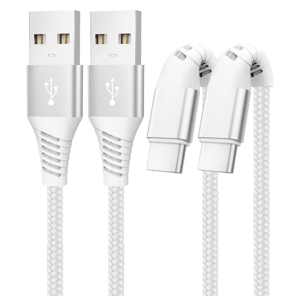 HeavyDuty USB Type C Charging Cable Braided Fast Phone Charger Long Lead 2M 3M - Image 2 of 4