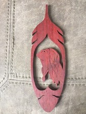 Scrollsaw Art Indian Head-Face in a Feather-Great Gift Idea