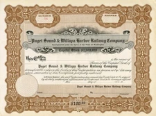 19__ Puget Sound & Willapa Harbor RW Stock Certificate