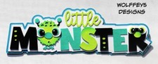 CRAFTECAFE MONSTER KID TITLE premade paper piecing scrapbook diecut piece 3D