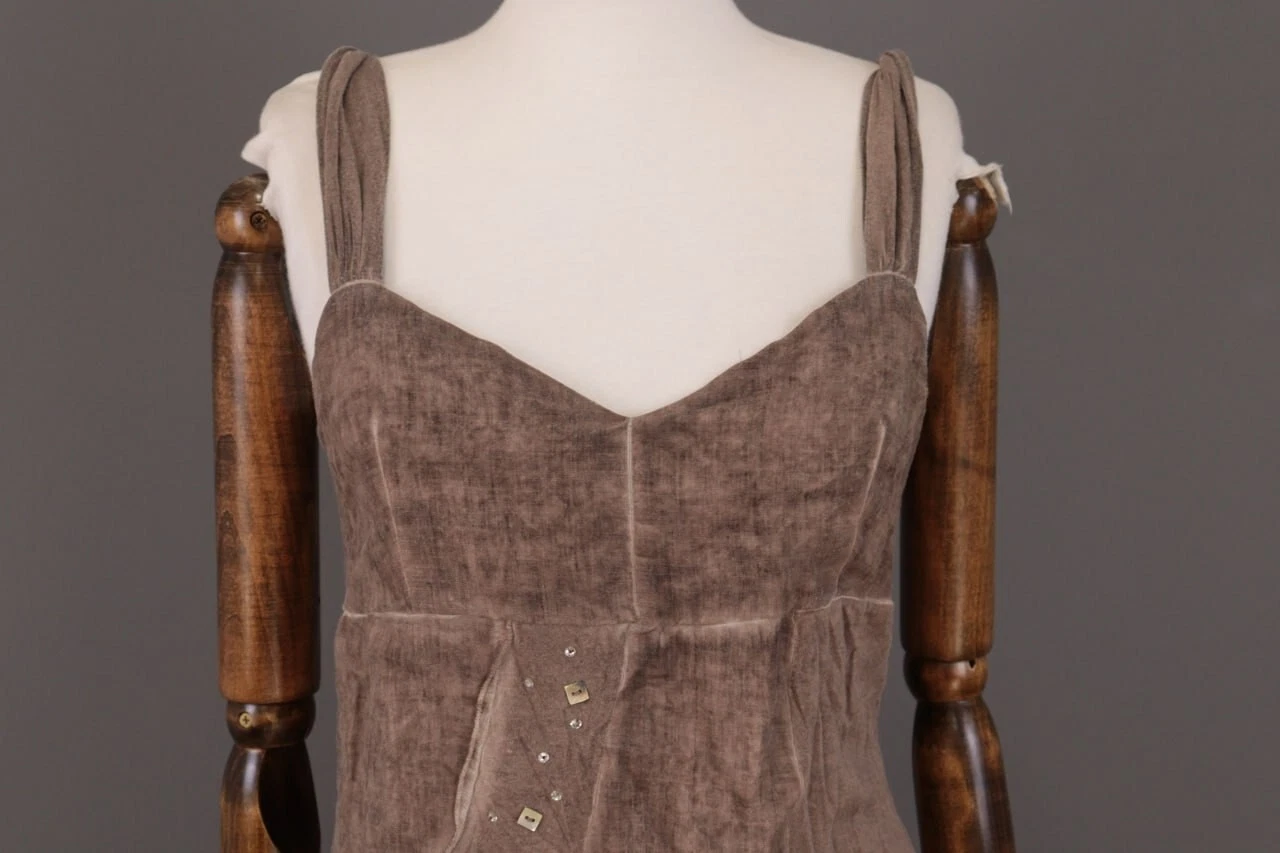 BOTTEGA VENETA Bottega di Elisa Cavaletti Abito senza maniche marrone A Line con turni