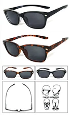 1 or 2 Pair Retro Square Frame Men Women Hang Neck Reading Sunglasses Sun Reader