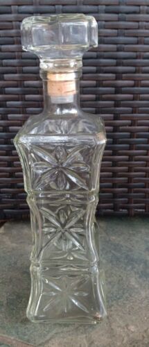Schnaps Dekanter geschliffenes Glas Korken Stopfen Whisky Wein 11,5" MCM 60er Vintage - Bild 4 von 11