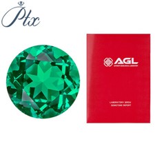 AGL Lab Grown Columbia Emerald Round Shape Exquisite Jewelry Making Materials