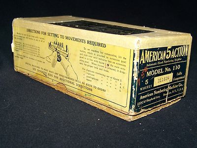 アンティーク雑貨 AMERICAN NUMBERING MACHINE 5 ACTION Vintage American 5 Action Numbering Machine & Box Model 110 | eBay