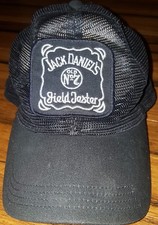 Vintage 80's Jack Daniels 7 Trucker Hat Cap Mesh Snapback Field Tester