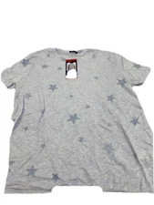 Splendid Ladies Short Sleeve Cotton Modal Crew Neck Top,( Blue Star, M) NWT