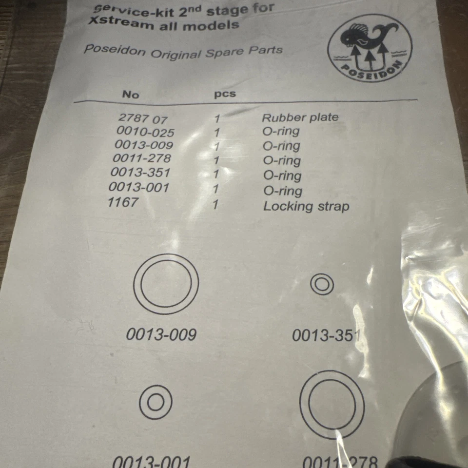 Poseidon Service Kit 2nd Stage For Xstream All Models Poseidon Original Parts - Image 2 of 4