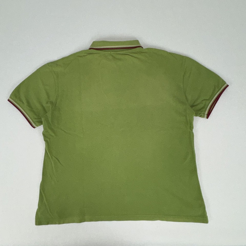 FRED PERRY Polo Shirt Mens Green Size XXL 2XL Twin Tipped Preppy Cotton