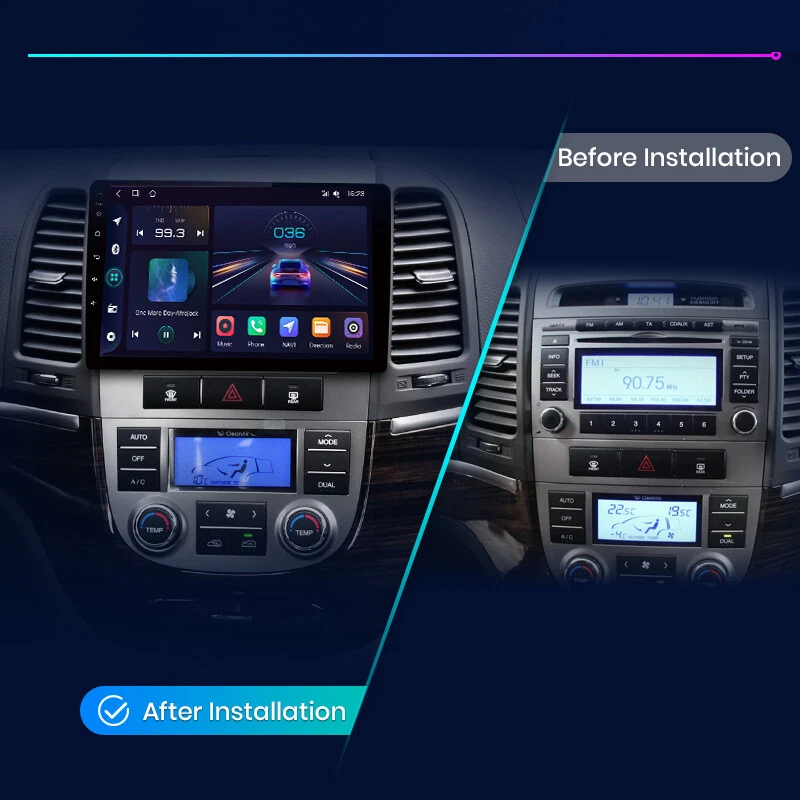 Android 14.0 Für Hyundai Santa Fe 2 2006-2012 Carplay Autoradio GPS NAVI 2G+64GB - Bild 2 von 4