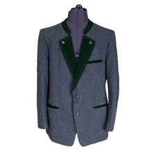 Unbranded Blazer Jacket Green Grey Green Traditional Bavarian Men's Size 52 UK42
