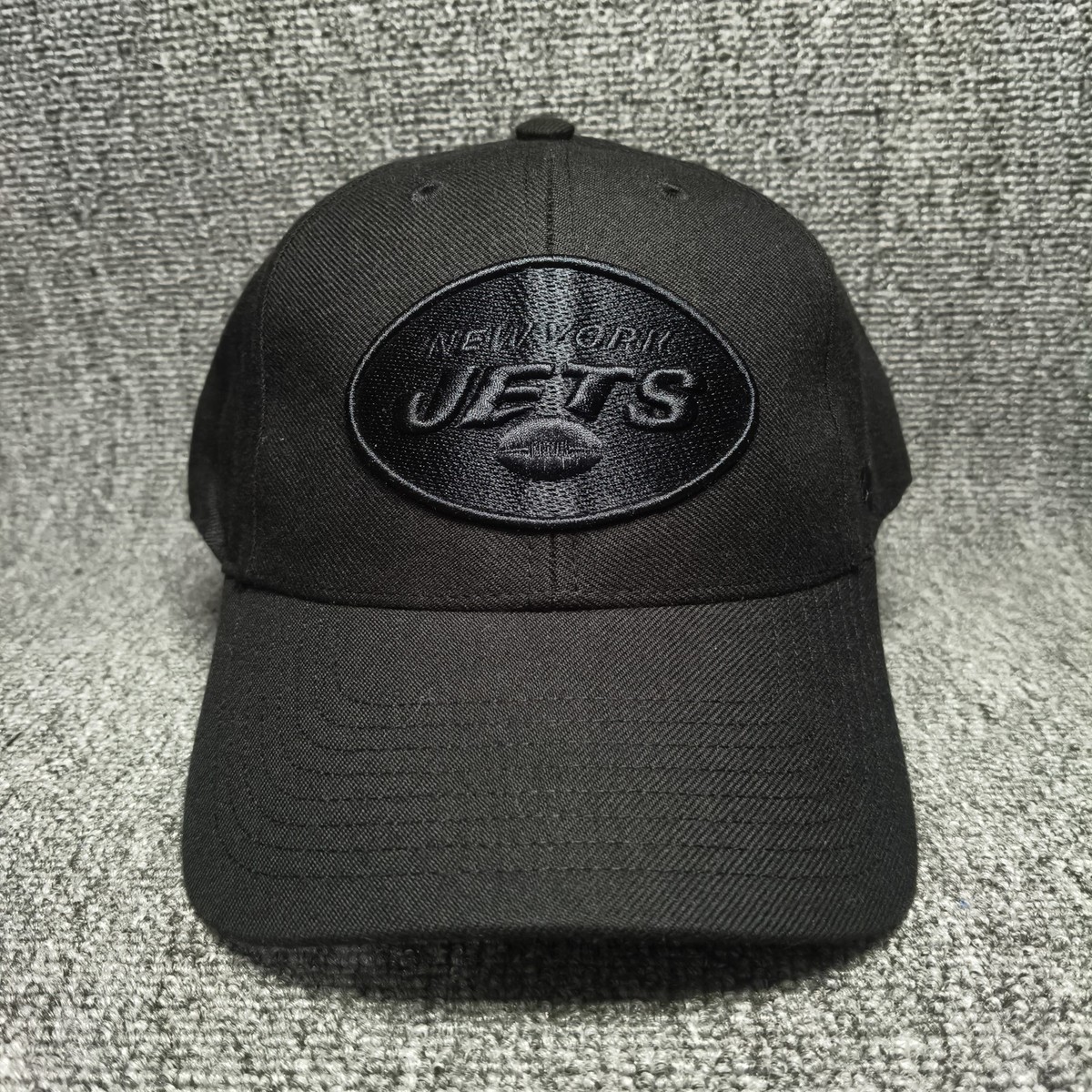 '47 Brand New York Jets Black Monochrome Strapback Hat NFL Football Cap OSFA