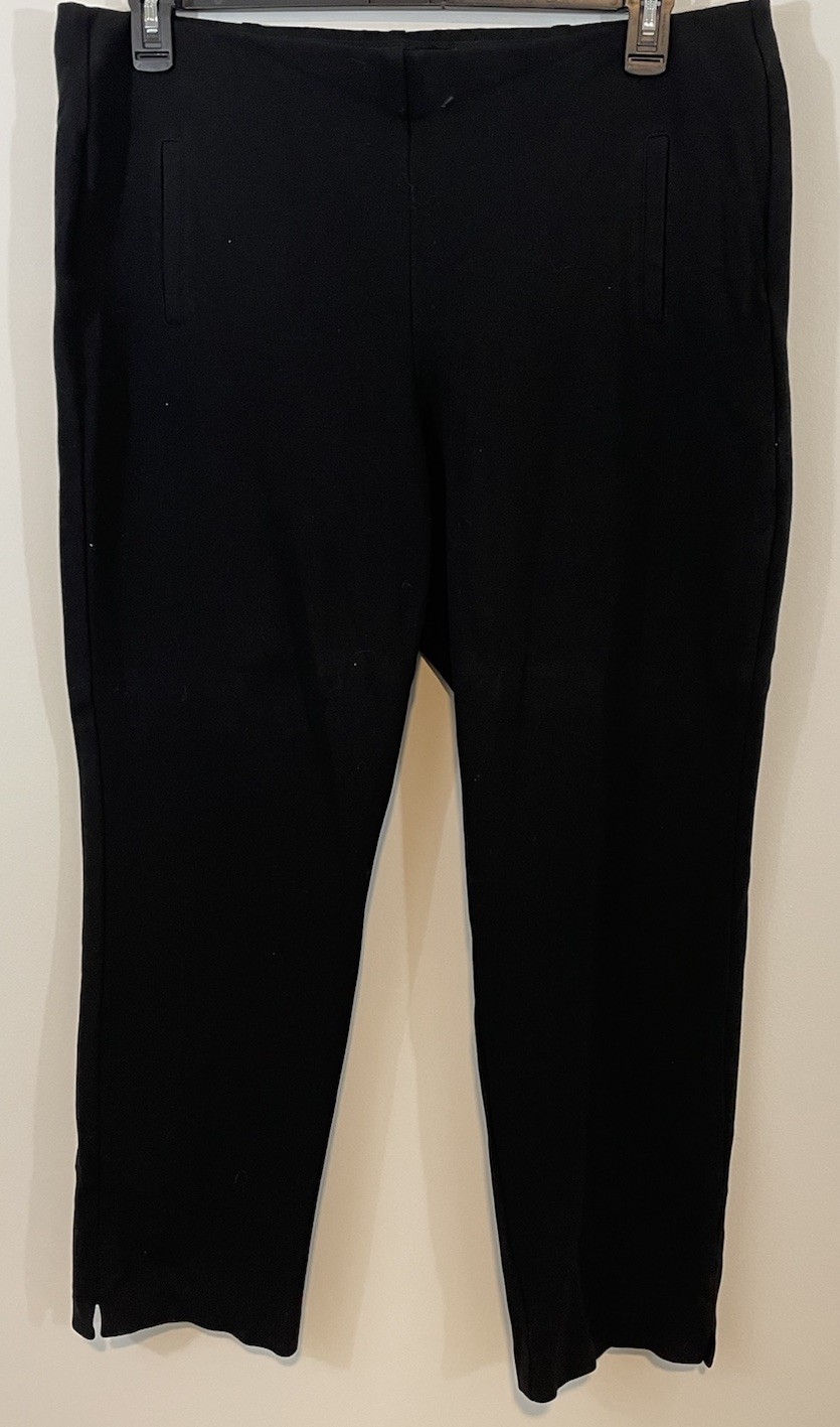 Chico’s So Slimming Juliet Ankle Pants Sz 2.5 women large 14 black pull on ponte