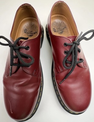 Dr. Martens Red Loafers UK7 Leather 3-Hole Slip-On Used EU 41, US 8 #1461