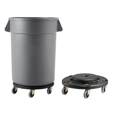 2 Packs Round Trash Can Dolly Fit 20, 32, 44, 55 Gal Garbage Container 500lb