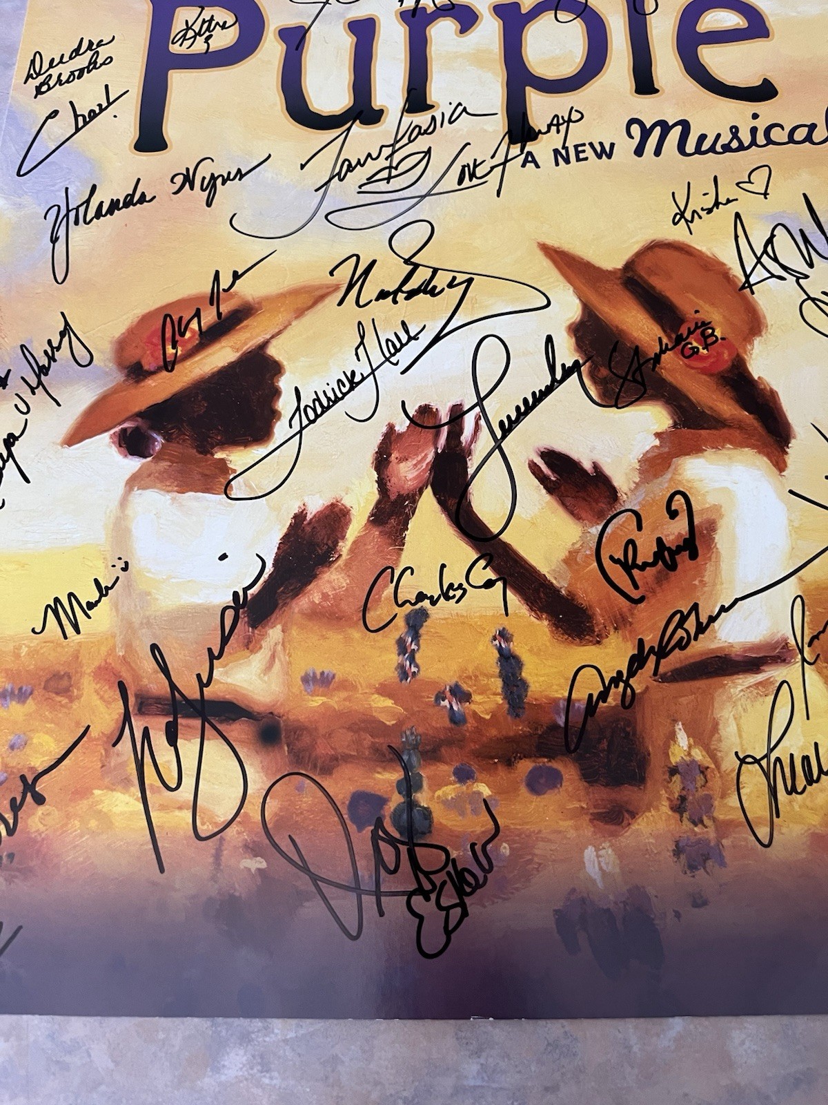 The Color Purple Signed Broadway Window Card Poster 14"x22" Cast | eBay