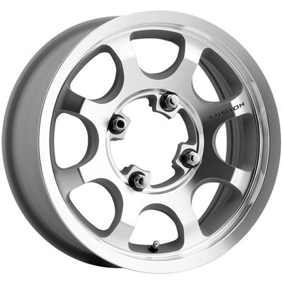 15x6 +50.6 Vision 351 Flow 4x156 Machined Wheels (Set of 4)