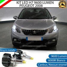 KIT FULL LED H7 PEUGEOT 2008 6000K CANBUS LED LENTICOLARI NO ERROR 9800 LUMEN
