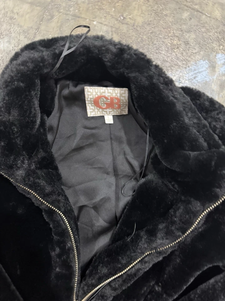 Abrigo Gianni Binni negro de piel sintética para mujer talla L Foto 4 de 4