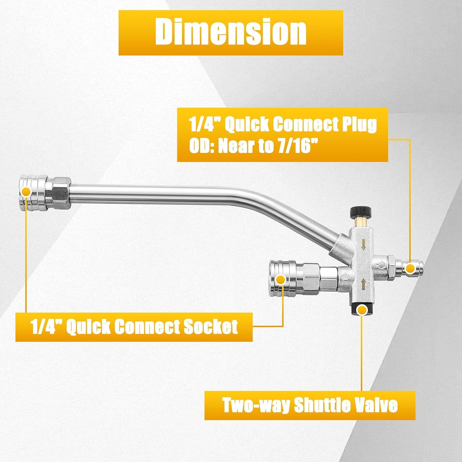 Tool Daily Foam Cannon Dual Connector, Mini for Grey, Yellow 