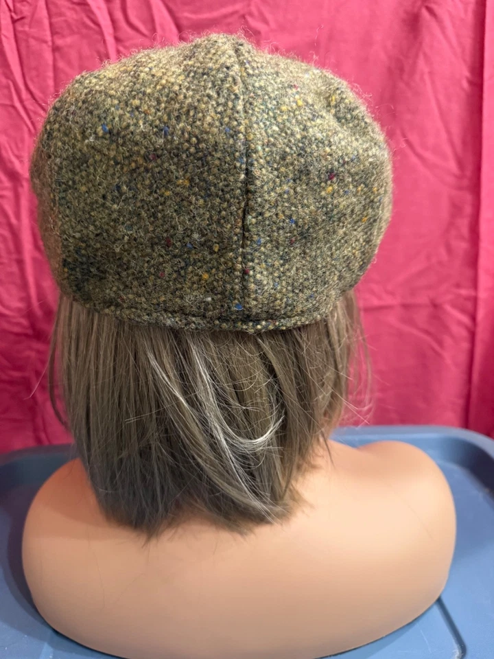 Hanna Hats Gorra de Newsboy Famosa Donegal 100% Lana Marrón Tweed Sombrero Hecho Irlanda XL Foto 3 de 4
