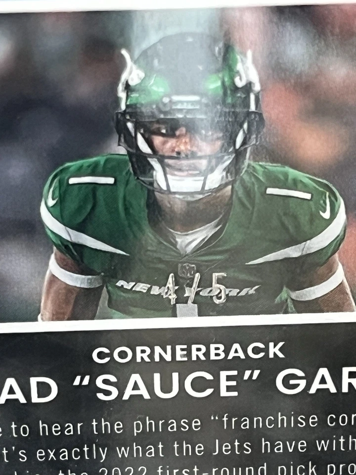 2022 Panini Select Neon Icons Ahmad Gardner #NI-24 Green Prizm /5 (RC) 4/5 Pop 2 - Image 3 of 3