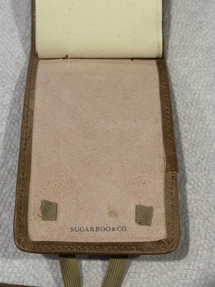 SUGARBOO LEATHER Bound JOURNAL 4”x 6” w/HANDMADE Paper EMILY DICKINSON ...