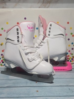 Jackson Ultima Finesse SoftSkate Women's Figure Ice Skates Size 8 | White/Pink