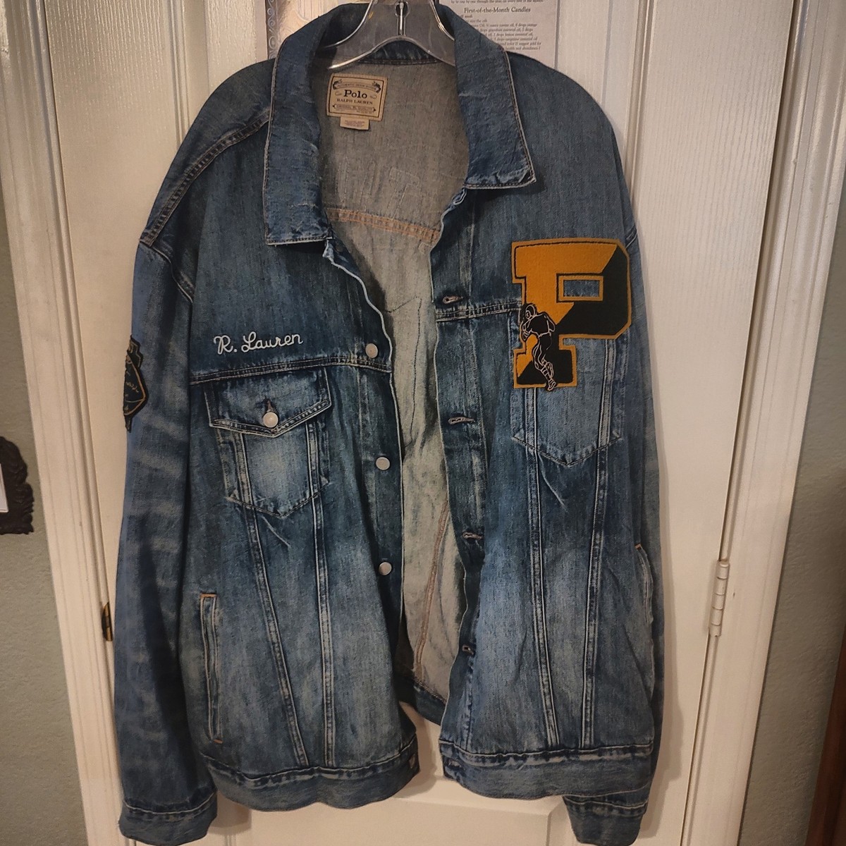 Polo Ralph Lauren RL TIGERS ジャケット 3/3T Rare Polo Ralph Lauren Denim Jacket RL Tigers Size 3XL ID 3XLT