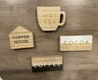 Set of ~Wooden Coffee Tea Cocoa Bar Kitchen Signs~ — photo 5